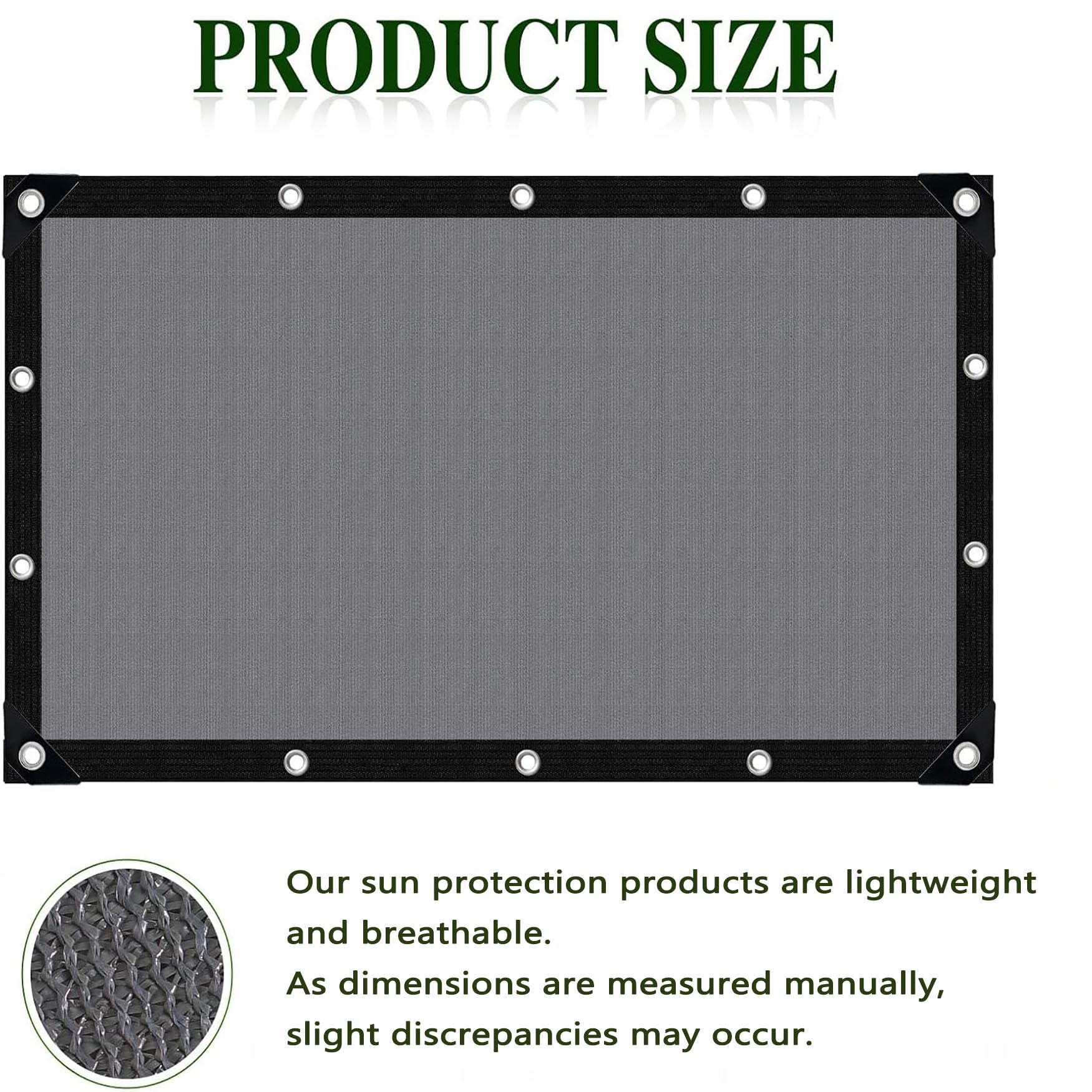 Lona Sombra Exterior 550 x 600 cm Resistente a Los Rayos UV, Transpirable y Protector Solar Red de Sombra Al Aire Libre para Pérgola, Plantas de Patio, Gallinero, Exterior, Negro