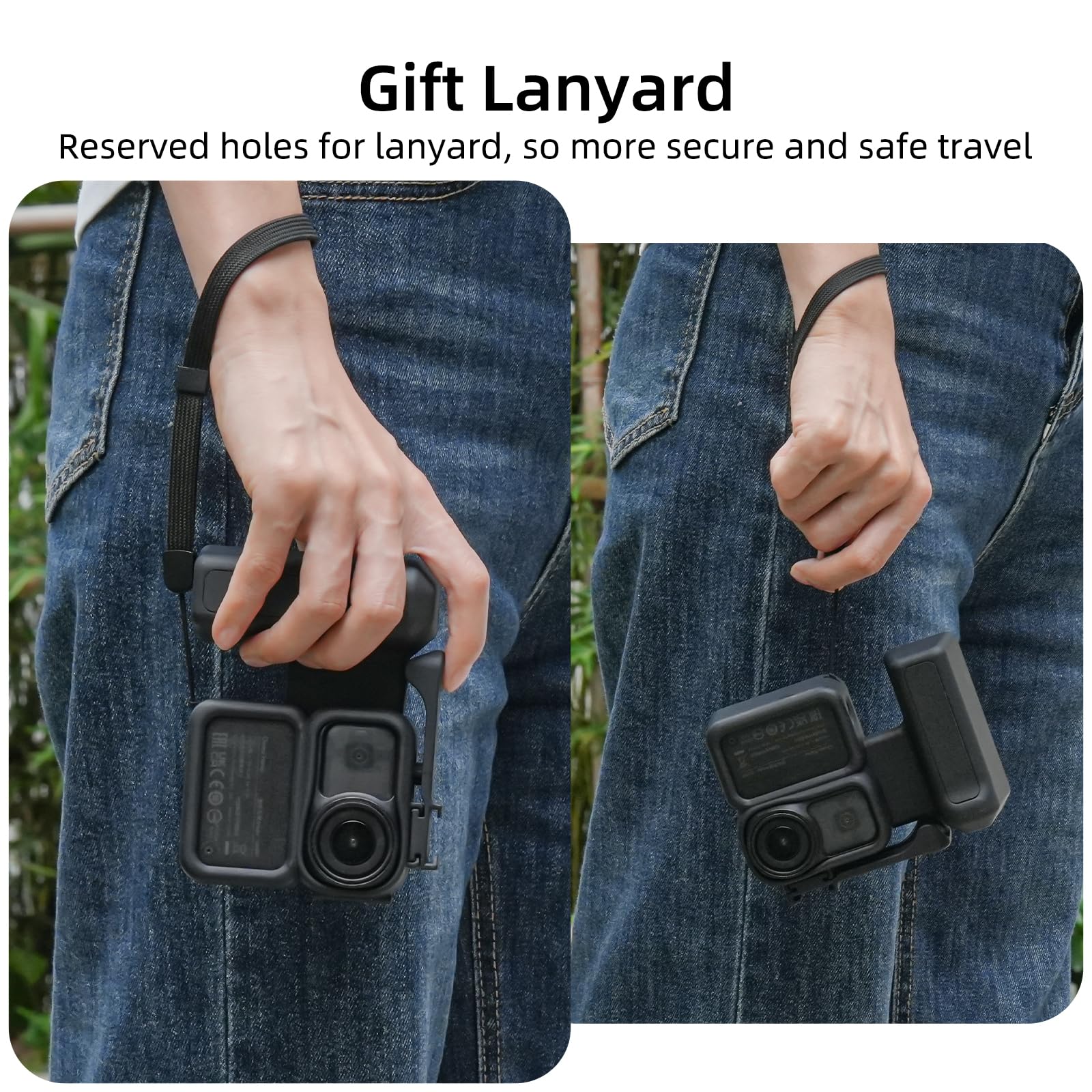 Gdraco Impugnatura integrata per DJI Osmo Nano Montaggio Facile Rapido Impugnatura Ergonomica per Scatti Stradi, Custodia Protettiva con Adattatore Scarpe Freddo Accessori per Osmo Nano