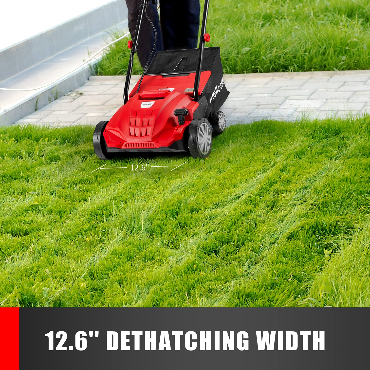 YOLENY 13 Inch Corded Electric Dethatcher, 2 in 1 Electric Scarifier