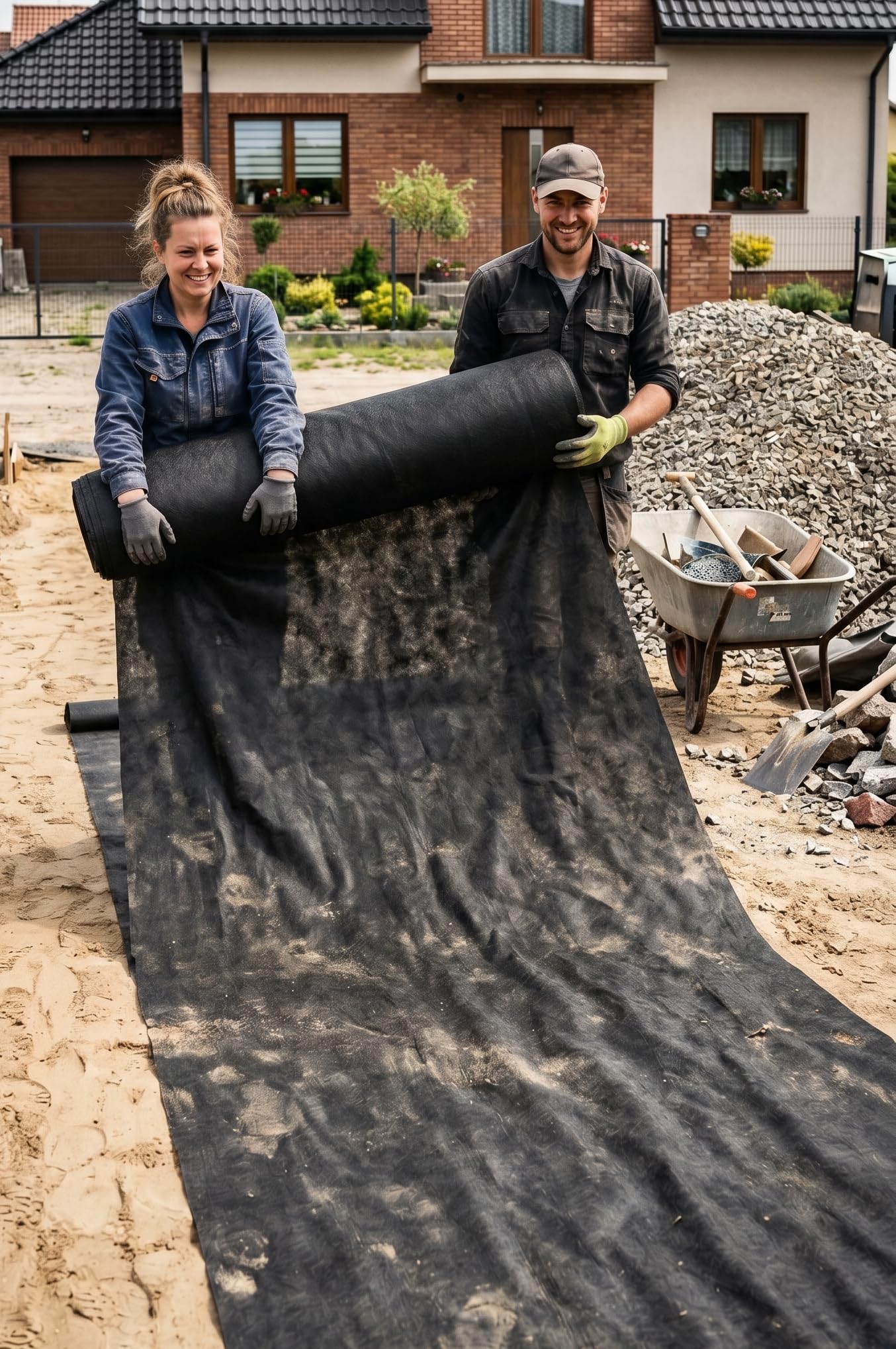 ASF Geotessile 150g/m² 50m x 1m | Telo da Giardino Anti-Erbacce, Drenaggio e Filtrazione, Sottofondo per Ghiaia, Vialetto