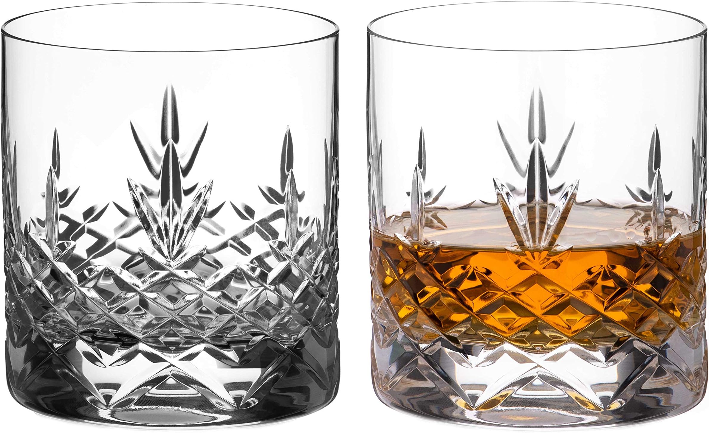 Royal Scot Edinburgh Crystal Hand Cut Glass 7oz Small Whisky Tumblers