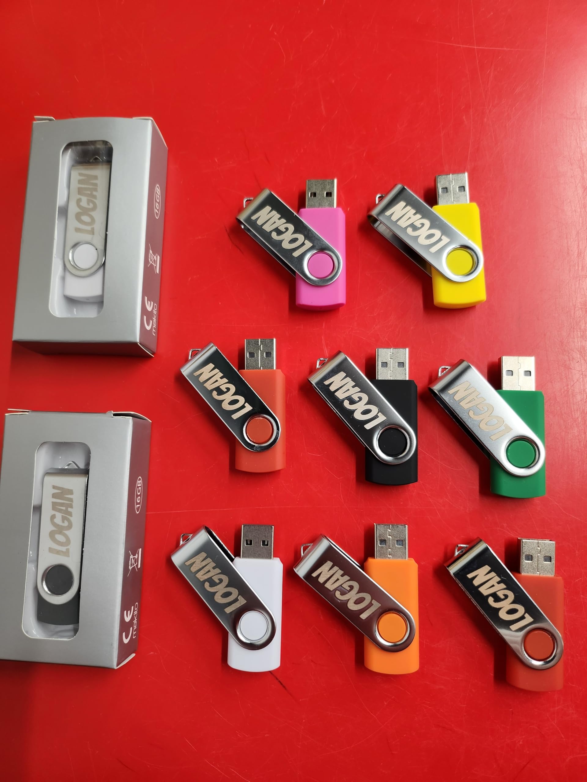 Uvimark | 10 Memorias USB de 16 GB Personalizadas | Almacenamiento Portátil | Pendrive Personalizados de 16 GB