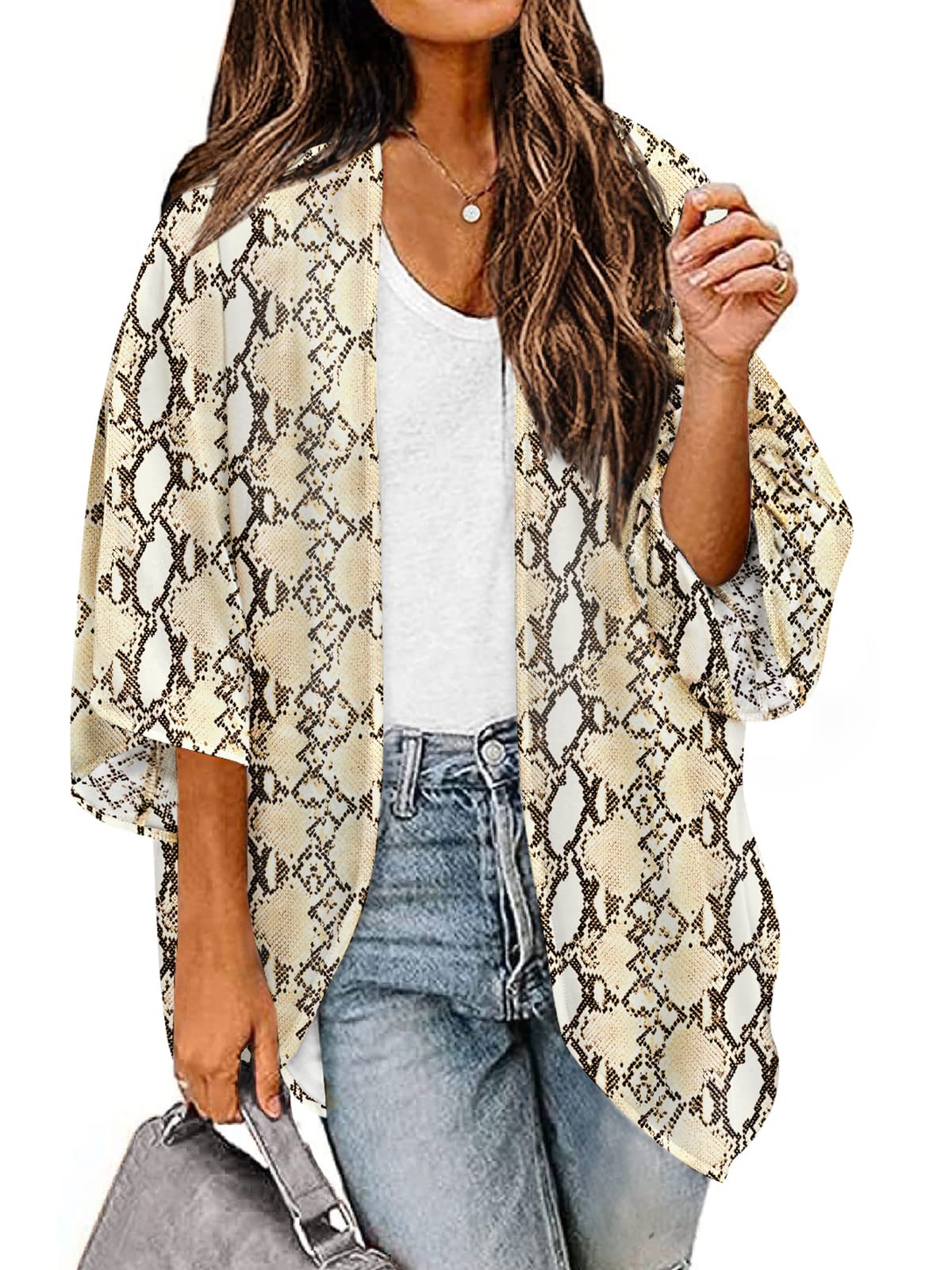 BB KK Womens Floral Kimono Summer Short Cover Ups Tops