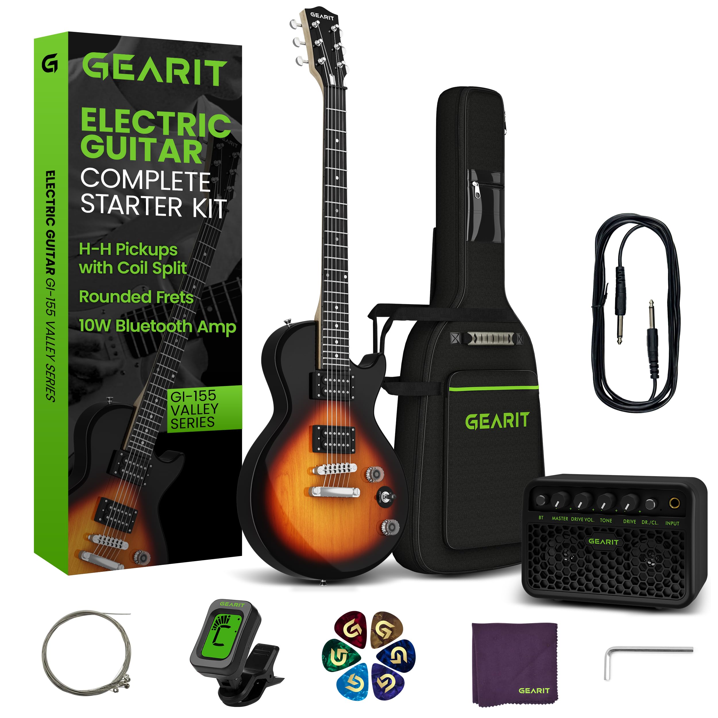 tobacco valley electric Amazon.com: GEARit 39 Inch Full Size Electric Guitar Bundle w/Amplifier,  H-H Pickups with Coil Split, Starter Kit with Tuner, Gig Bag, Strap, Cable,  Picks, Strings