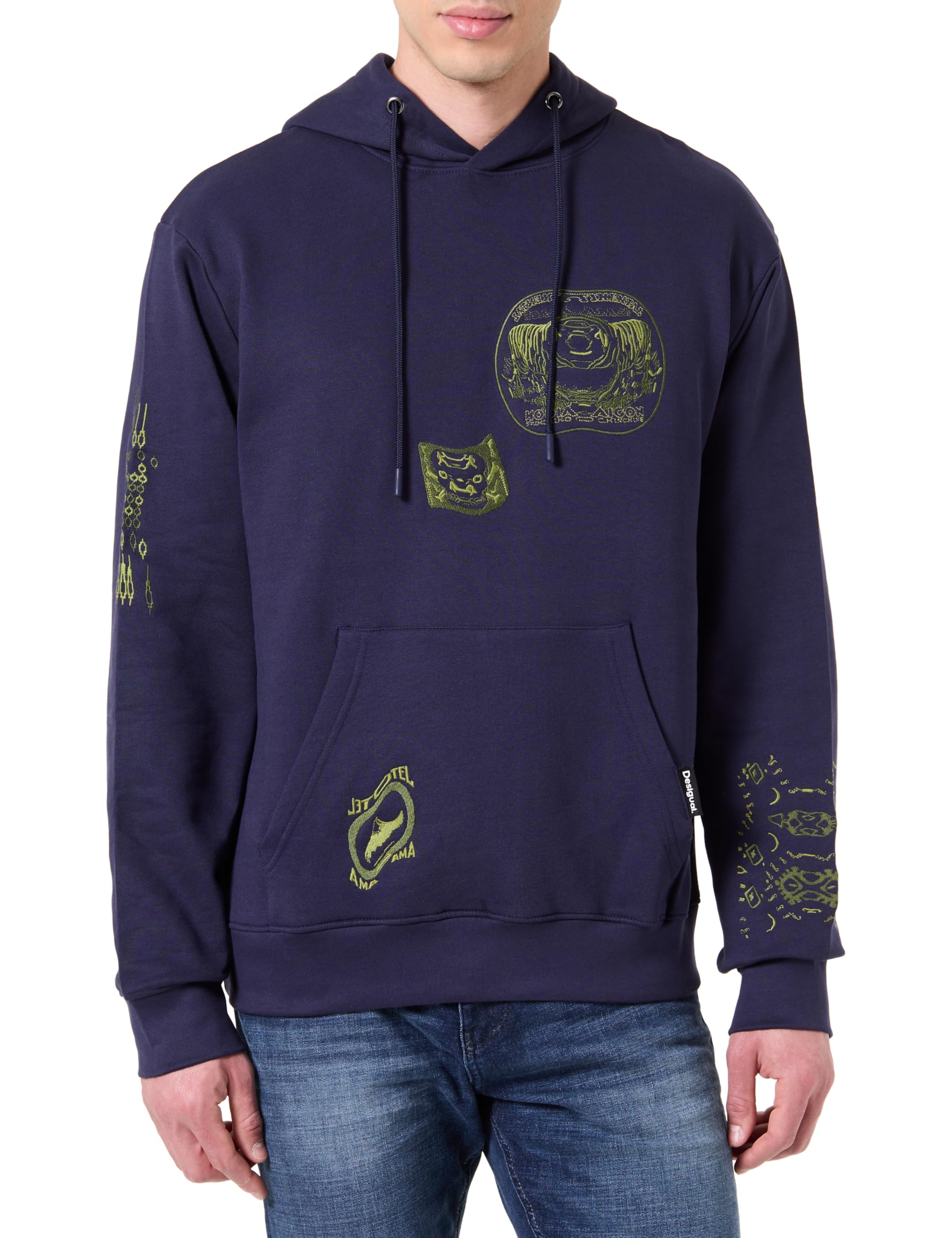 Tiger embroidered sweatshirt - BLUE - XL