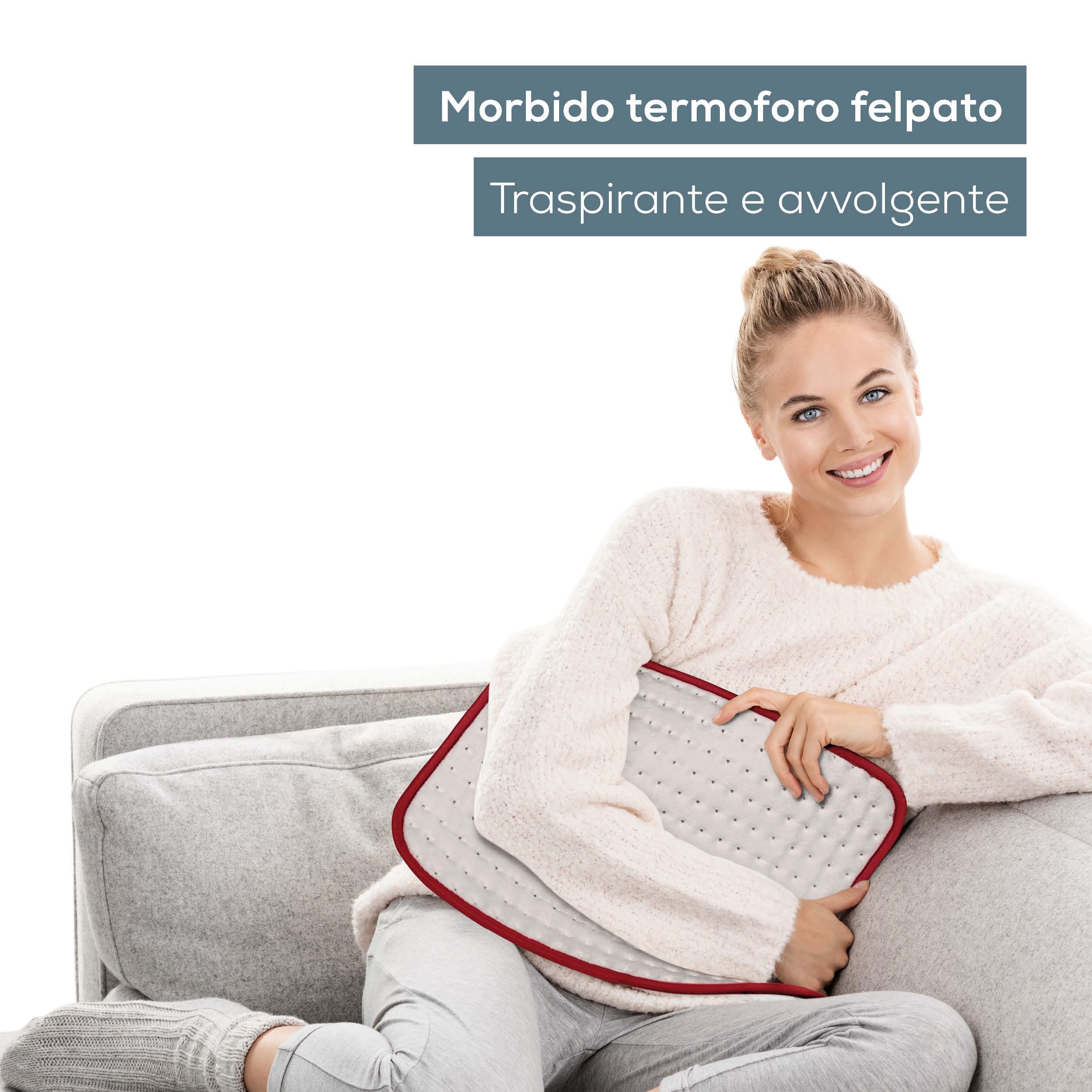 Beurer HK Comfort Termoforo con Morbida Superficie in Micropile e Tre Livelli di Temperatura, Traspirante, Avvolgente e non Irritante per la Pelle, Spegnimento di Sicurezza Dopo 90 min, Taglia Unica