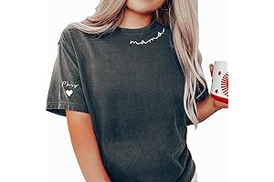 Custom Mama Personalized Shirt with Kid Names Premium Comfort Colors Crewneck Vintage...