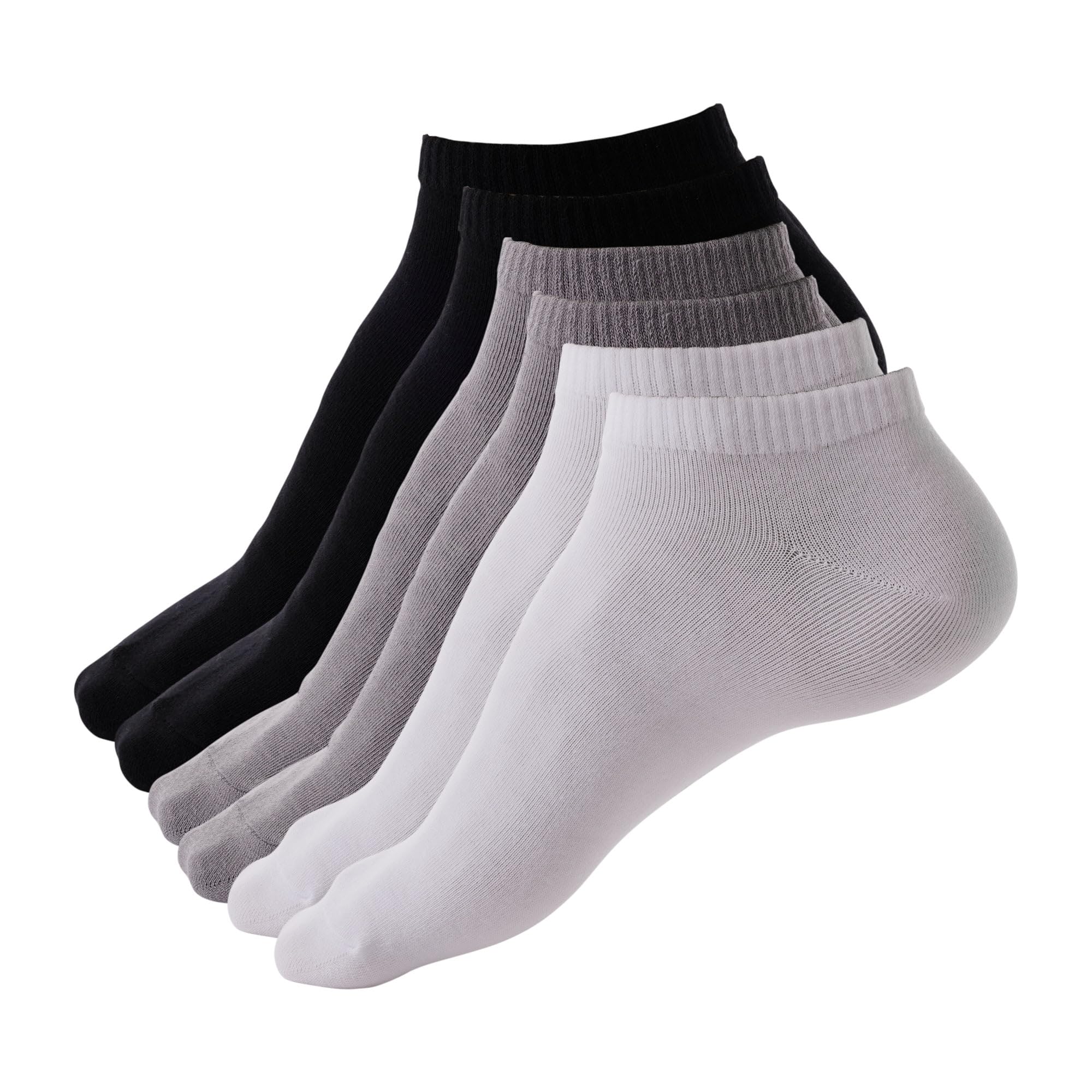 Sponsored Ad – No-Show Socks, 6 Pairs, for Men, Women and Young Adults, Breathable Cotton