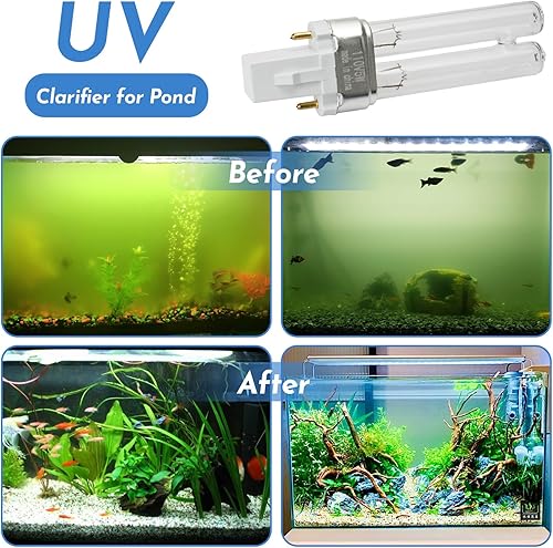 Miniatura 5 de ANTOBLE Lámpara de repuesto UVC de 5 W, filtro de estanque, compatible con bomba y filtro de estanque 5 en 1 Pennington Aquagarden Inpond 5 en 1,