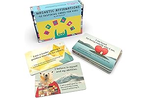 Magnetic Positive Affirmation Cards for Kids - Empowering, Motivational and Inspirational Notecards for Children