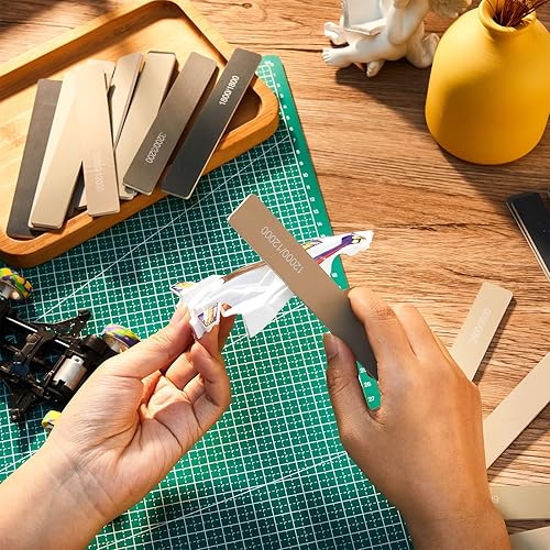 Miniatura 5 de Honoson 10 Piezas Palitos de Lijado Palitos de Lijado para Pulir para Modelos de Plástico Granos Surtidos Manualidades Metal Madera Herramientas de