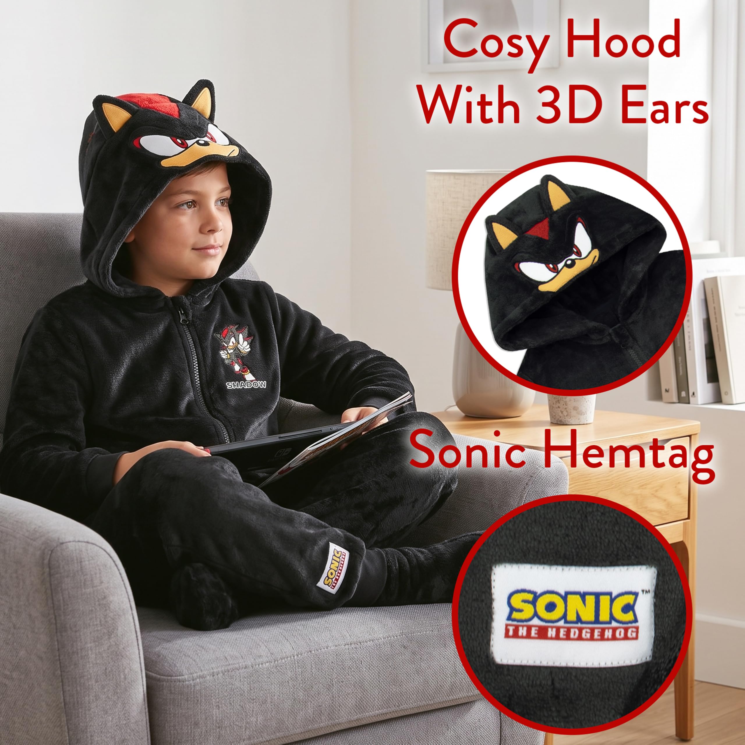 Sonic The Hedgehog Pigiama Bambino, Shadow Pigiami Ragazzo