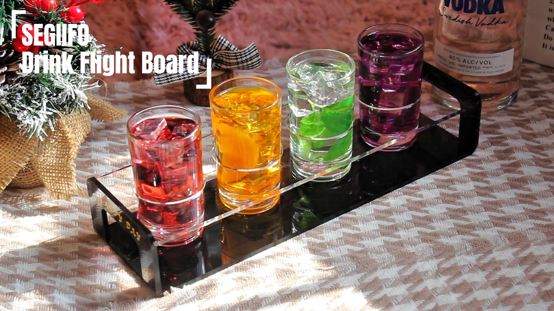 Amazon.com | Acrylic Drink Flight Boards with Glasses, Easy Clean