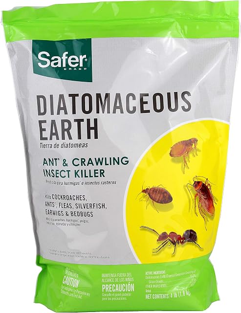 Safer Brand 51703 OMRI Listed Diatomaceous Earth - Ant, Roach, Bedbug, Flea, Silverfish, Earwig, & Crawling Insect Killer