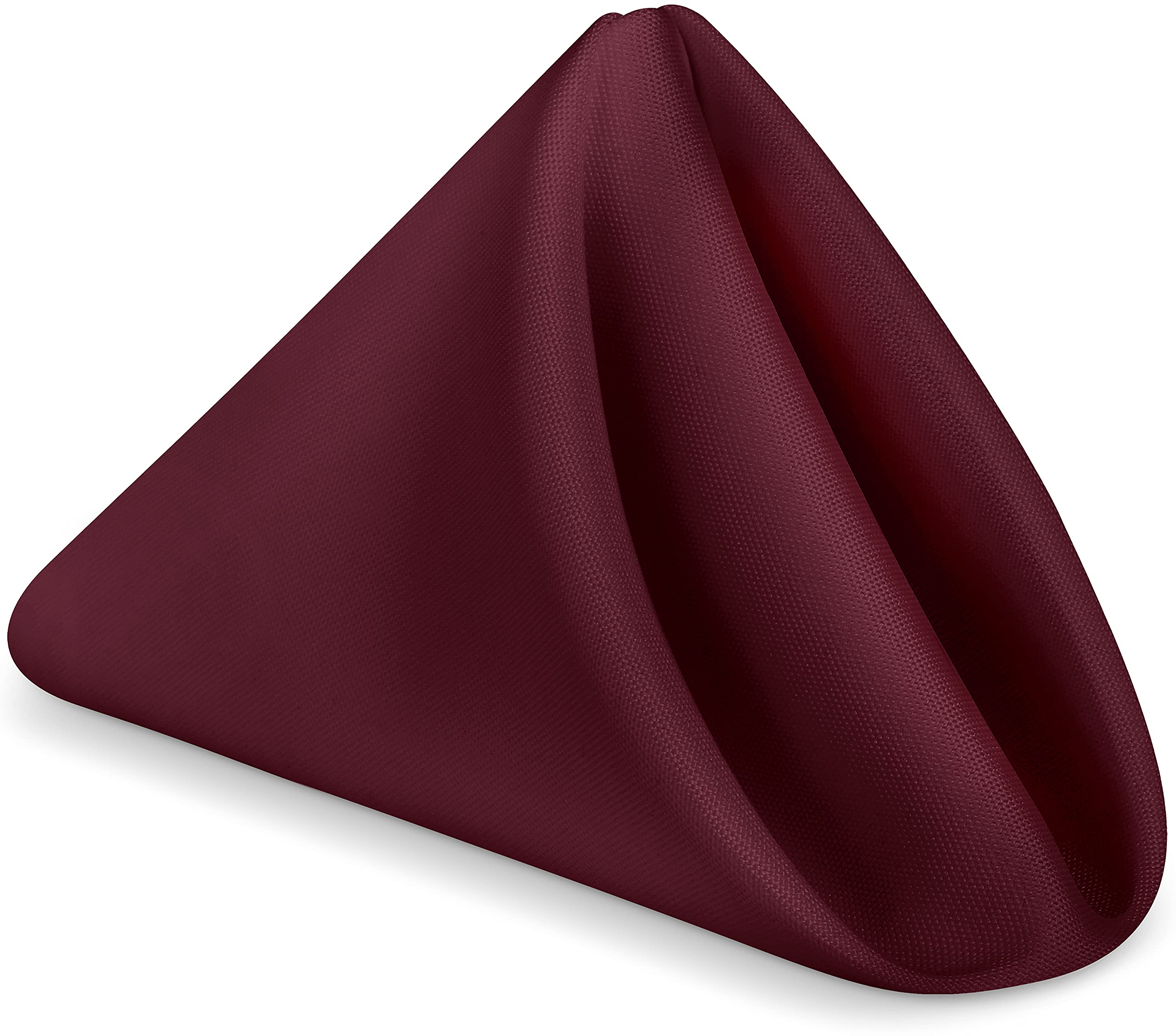 Utopia Home [24 Pack] Cloth Napkins 17 by 17 Inches, 100% Polyester Burgundy Dinner Napkins with Hemmed Edges, Washable Napkins Ideal for Parties, Weddings and Dinners