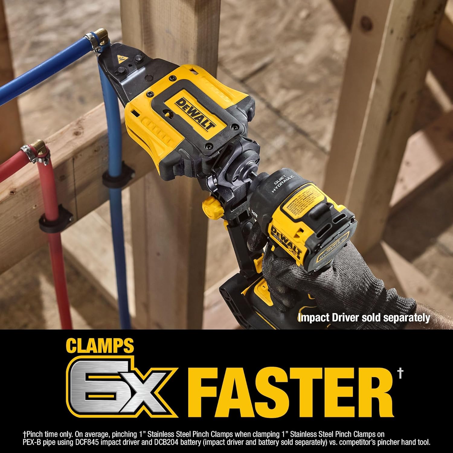 DEWALT IMPACT CONNECT PEX Pinch Clamp Attachment for Impact Driver, Plumbing Tool (DWAPXPIR) - Image 8