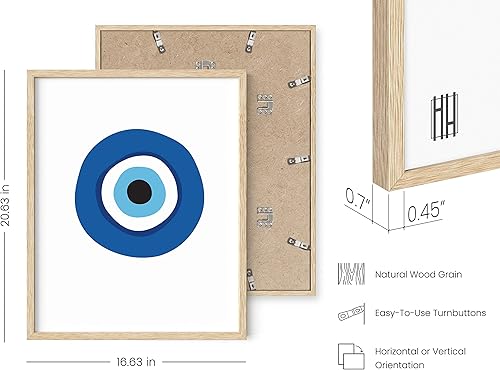 Vista 155 de HAUS AND HUES Evil Eye Decor - Navy Blue Wall Art, Evil Eye Wall Decor, Mykonos Artwork, Evil Eyes Print, Big Eyes Painting Print, Evil Eye Poster