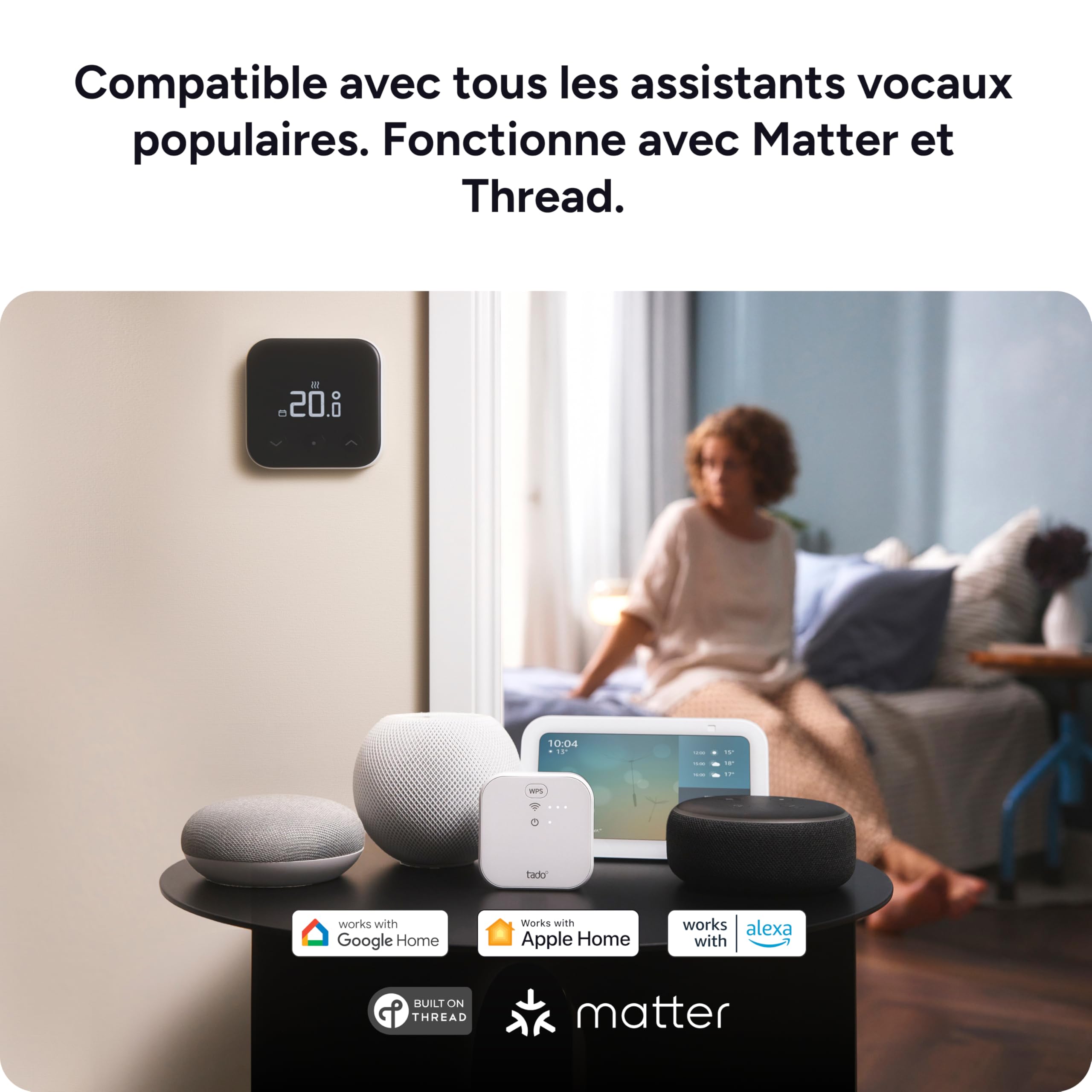 tado° Bridge X, Thread Border Router et amplificateur de signal pour tado° X et d’autres appareils Thread dans le réseau smart home, pas compatible avec V3+ ou une version supérieure