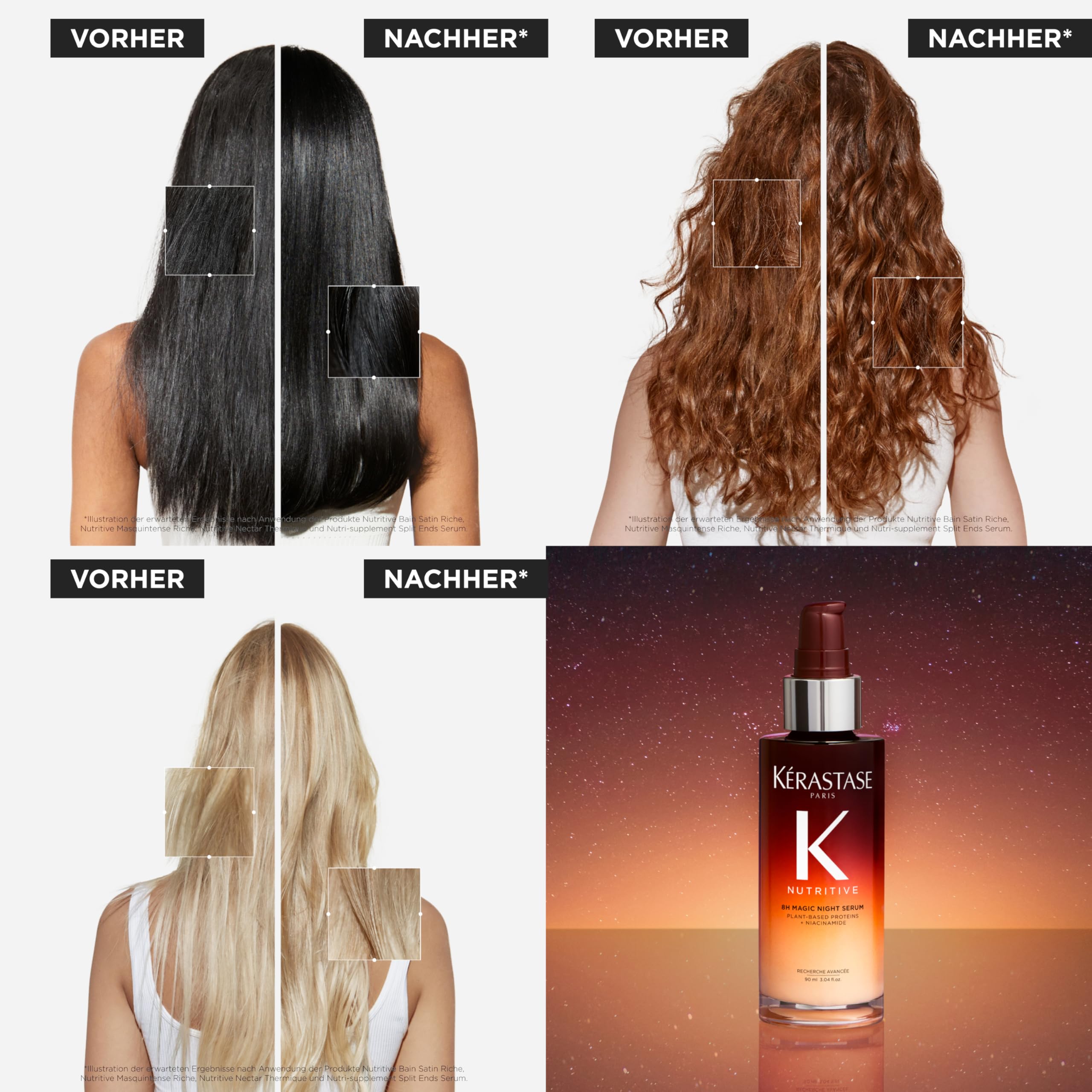 Kérastase Nutritive 8H Magic Night Serum, Nachtserum für normales bis leicht trockenes Haar