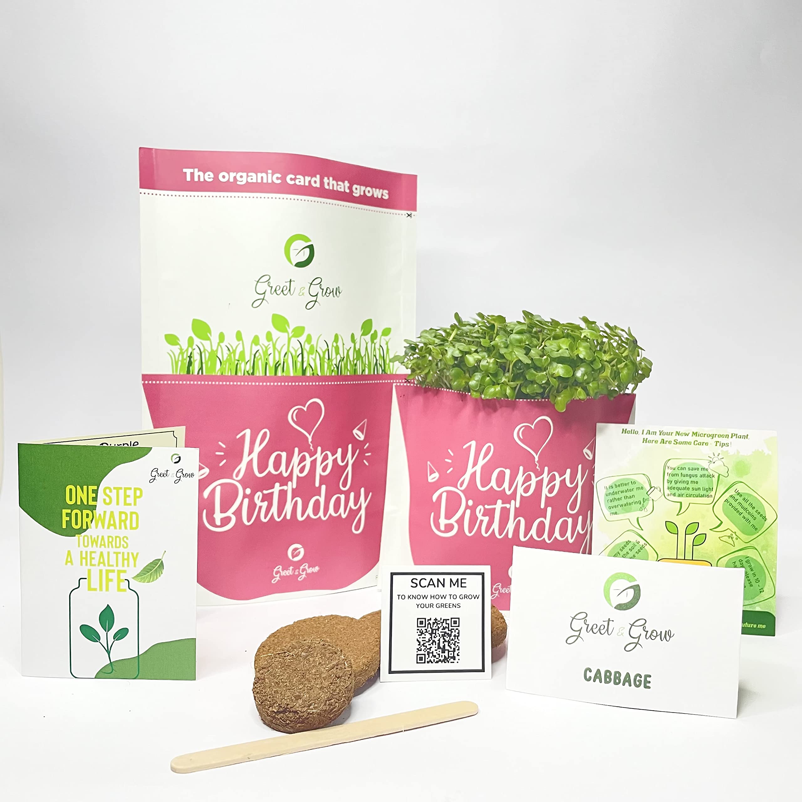 Happy Birthday Planter Pouch (The greeting card that grows) (Cabbage Microgreens)-image-16