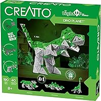 Vista 1 de Thames & Kosmos Creatto Dino Planet - Kit de rompecabezas 3D iluminado, incluye piezas de rompecabezas Creatto para hacer tus propias creaciones