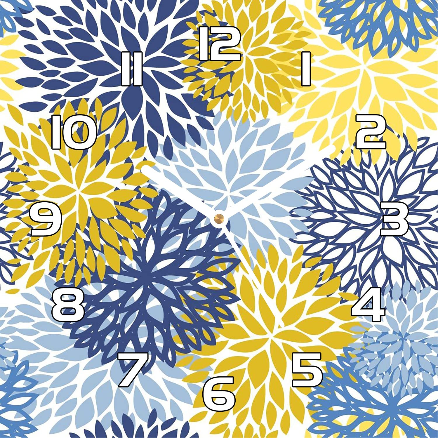 Impression sur verre pour horloge de cuisine moderne et design floral