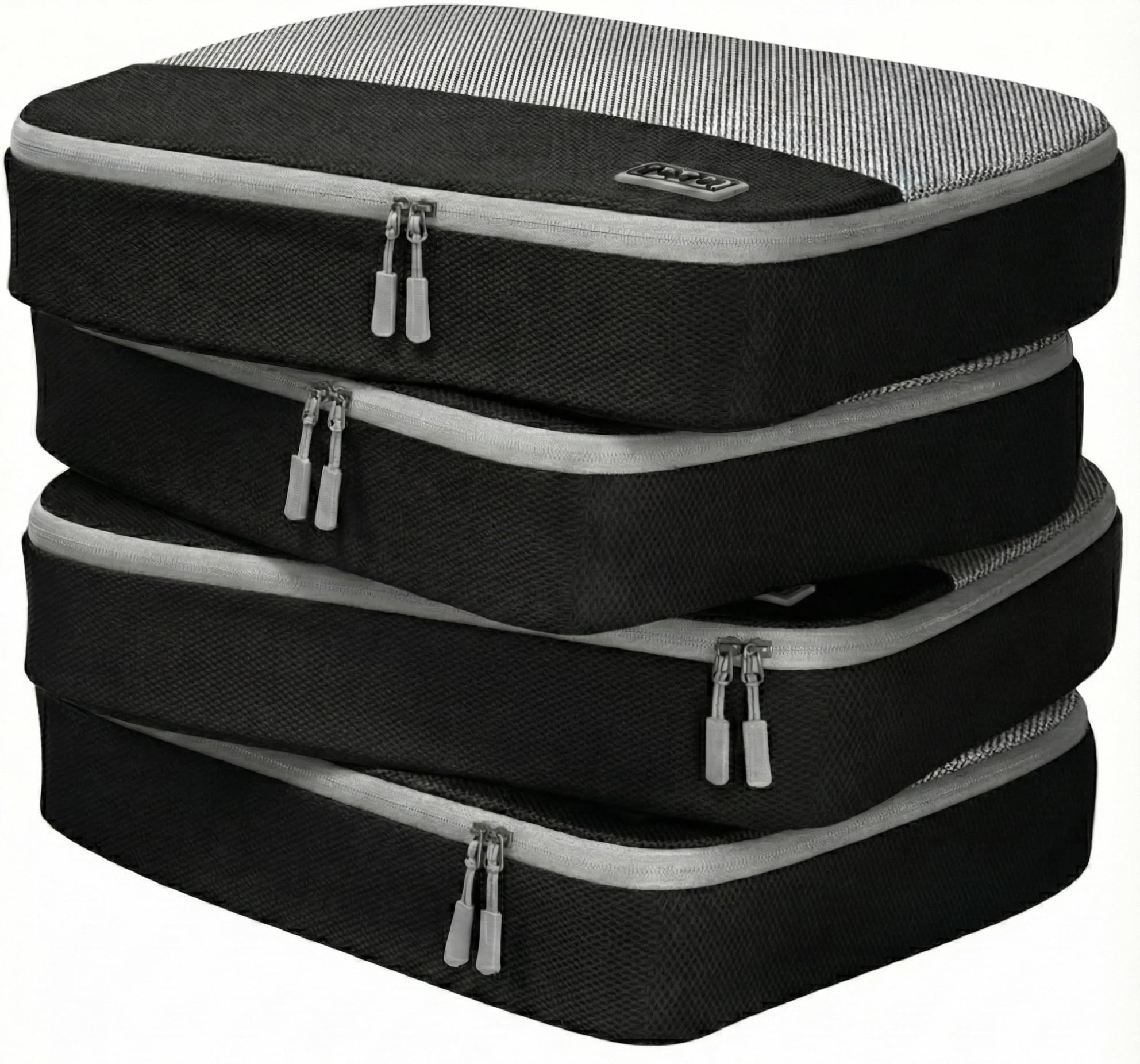 Large Packing Cubes for Travel - Durable Mesh & Honeycomb Fabric Suitcase Organizer with Zipper Closure, Lightweight Expandable Clothes Bags for Carry On Luggage, 4 Pack Set