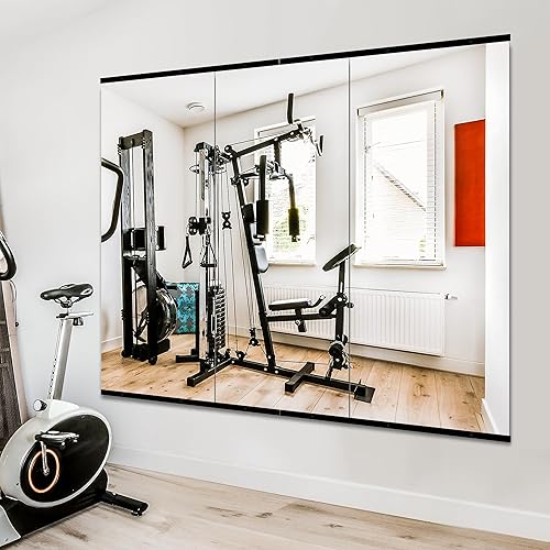 Miniatura 4 de Espejo de pie de longitud completa, espejo grande con marco de aluminio para puerta, dormitorio, baño, sala de estar (60 x 15 pulgadas, negro)