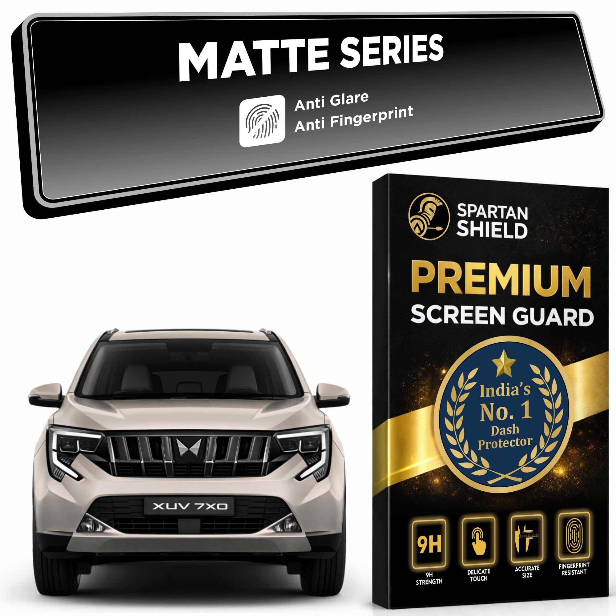 MATTE Screen Guard for MAHINDRA XUV 7XO 2026+ || AX, AX3, AX5, AX7, AX7T & AX7L || 12.3 INCH PLAIN TRIPLE SCREEN with *** NO ADRENOX+ BADGE *** || Anti Scratch || Water Repellant || With Complimentary Installation Kit || Bubble Free Application || XUV7XO Digital Instrument Cluster Protective Film || 2025 Car Stereo Accessories [Not Tempered Glass] [CHECK ADRENOX BADGE BEFORE ORDERING]-image-11