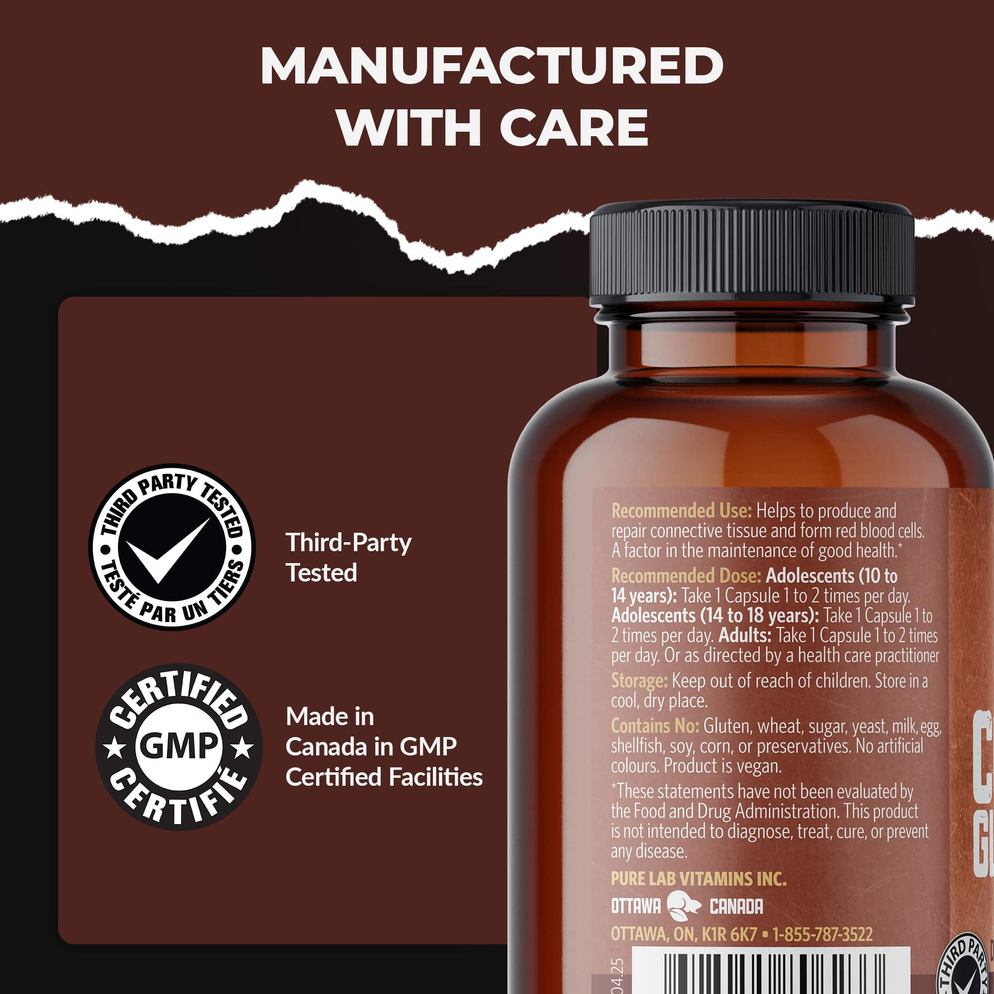 Pure Lab Vitamins Copper Glycinate 1 mg – 60 Vegi-Caps — Amazon image 7