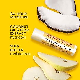 Burt\'s Bees Lip Balm - Coconut and Pear, Lip Moisturizer With Responsibly Sourced Beeswax, Tint-Free, Natural Origin Conditioning Treatment, 2 Tubes, 0.15 oz.