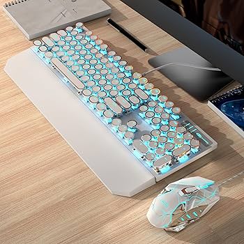 Retro Mechanical Keyboard 本体 Amazon.com: Typewriter Mechanical Gaming Keyboard and Mouse