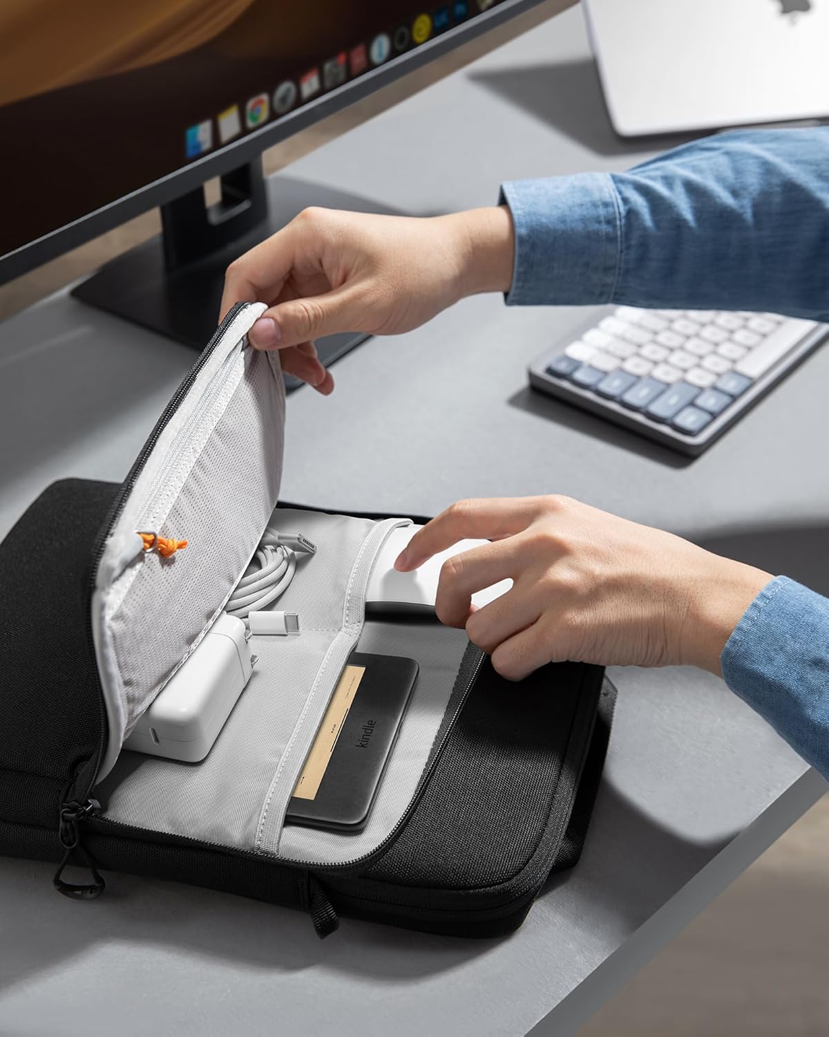 tomtoc DefenderACE 13 Inch iPad Case Sleeve Bag for iPad Pro M4, M2&M1 & 2025 13 Inch iPad Air M3/M2 2024, 360 Protection Spill-Water Resistant Tablet Sleeve Carrying Case - Image 7