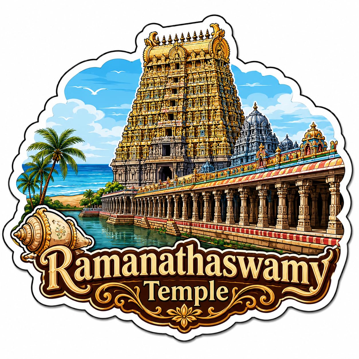 Kedarnath Fridge Magnet - Wooden Souvenir -7