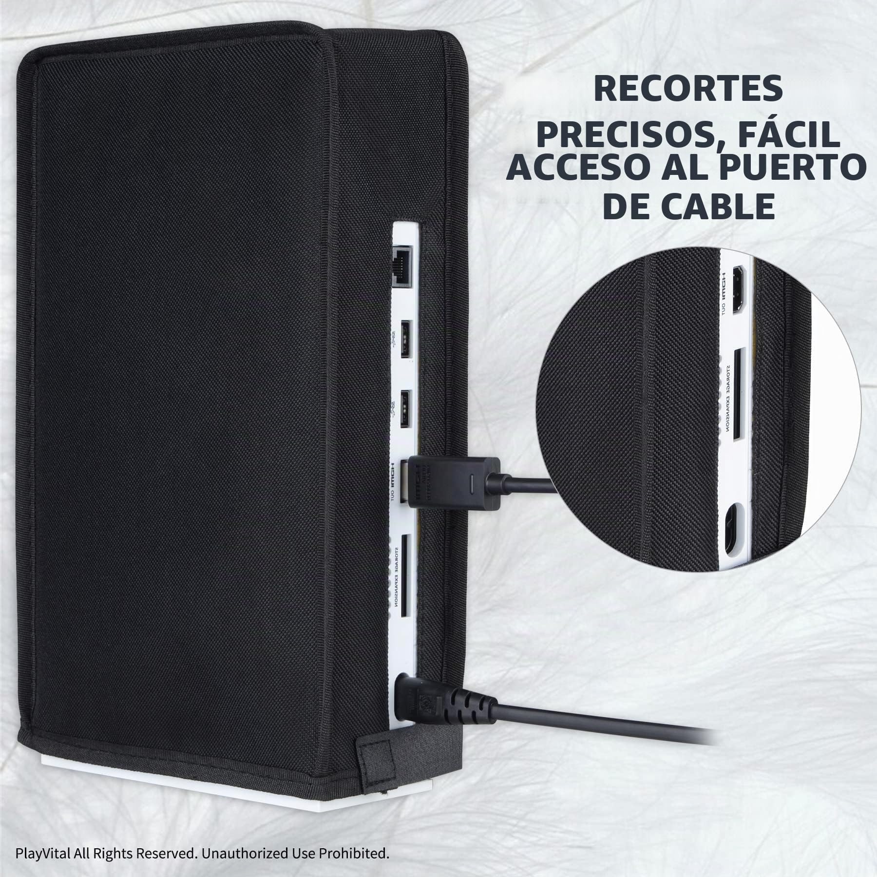 PlayVital Funda Vertical para Xbox Series S - Cubierta a Prueba de Polvo, Protector Anti-Agua y Forro Suave, Diseño Compacto y Fácil Acceso, Protección Completa para Xbox Series S (Negro)