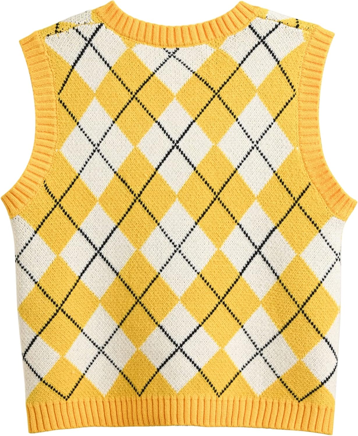 Hyipels Women's Sweater Vest,Y2K Sleeveless Pattern Preppy Style Knitted Crop Tank Top for Girl - Image 3