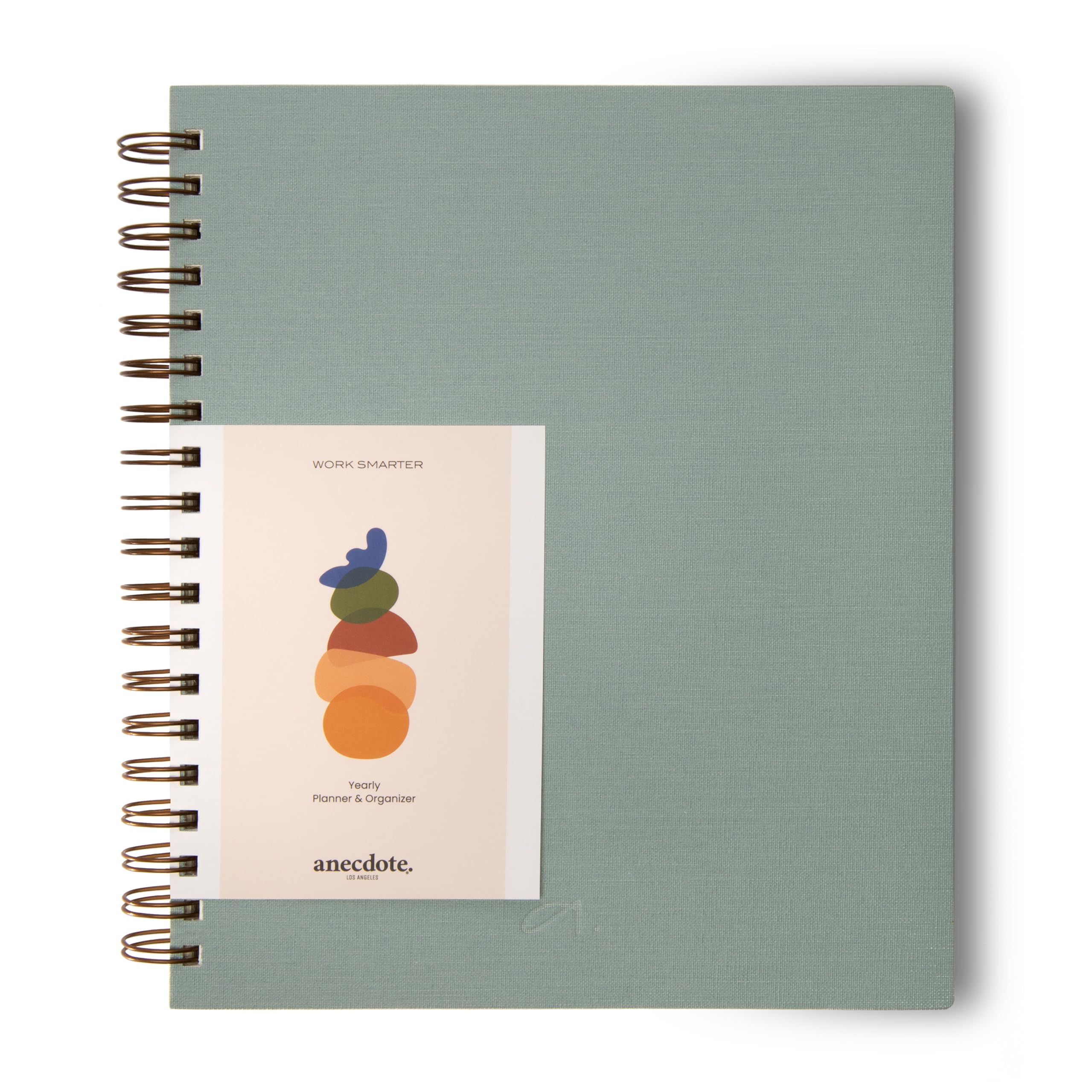 Anecdote 2024 Planner. This Spiral-Bound Daily, Weekly & Monthly Planner 2024-2025 features a Stunning Library Buckram Cover, Brass Spiral and A4 Size Bleed-Resistant Paper. Organize All 52 Weeks. Start Anytime – Dutch Blue