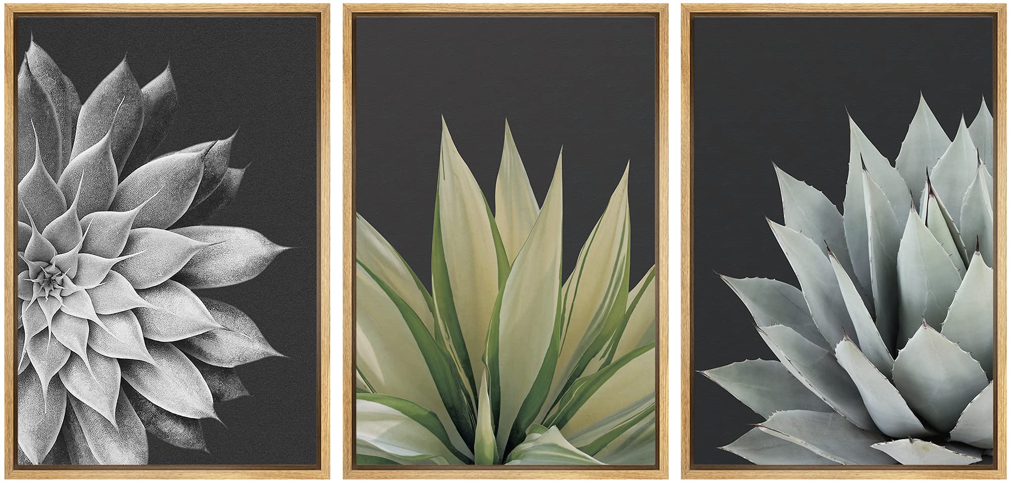 SIGNWIN Framed Canvas Print Wall Art Set Coastal Serenity Abstract Seaside Illustrations Modern Art Decorative Rustic Calm/Zen for Living Room, Bedroom, Office - 24"x36"x3 Natural — view 44
