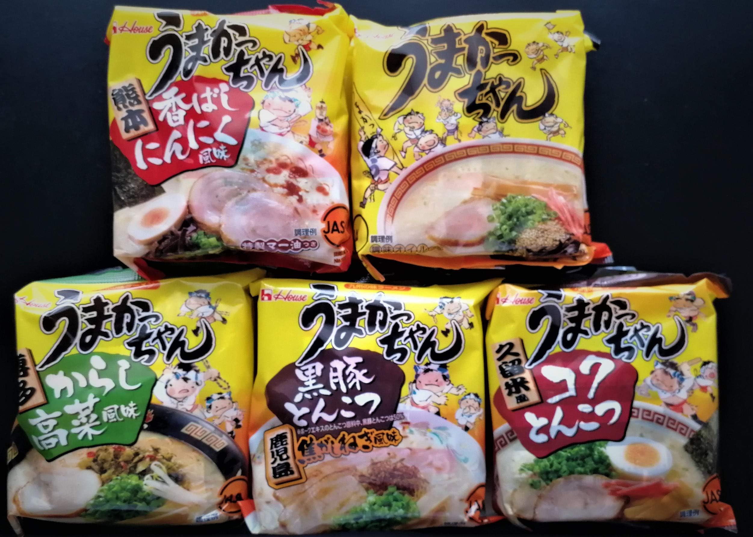 Japanese Instant Noodle Umakacchan Variety Pack 10 Servings (2 X 5flavor)
