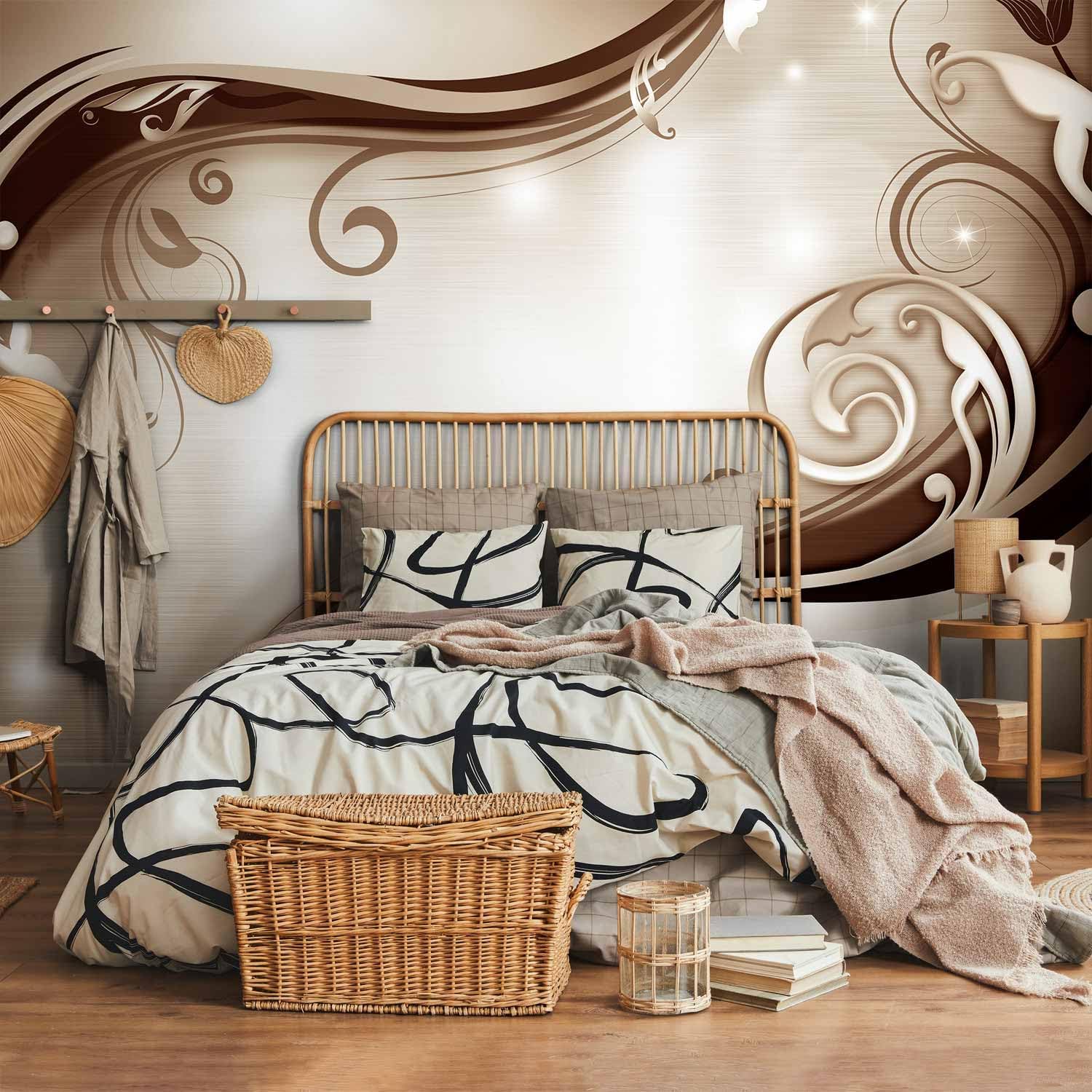 artgeist Wall Mural Beige Abstract 138x101 in - XXL Non-Woven Wallpaper Fleece Wall Decor Photo Print Picture Image Design Home a-A-0061-a-c