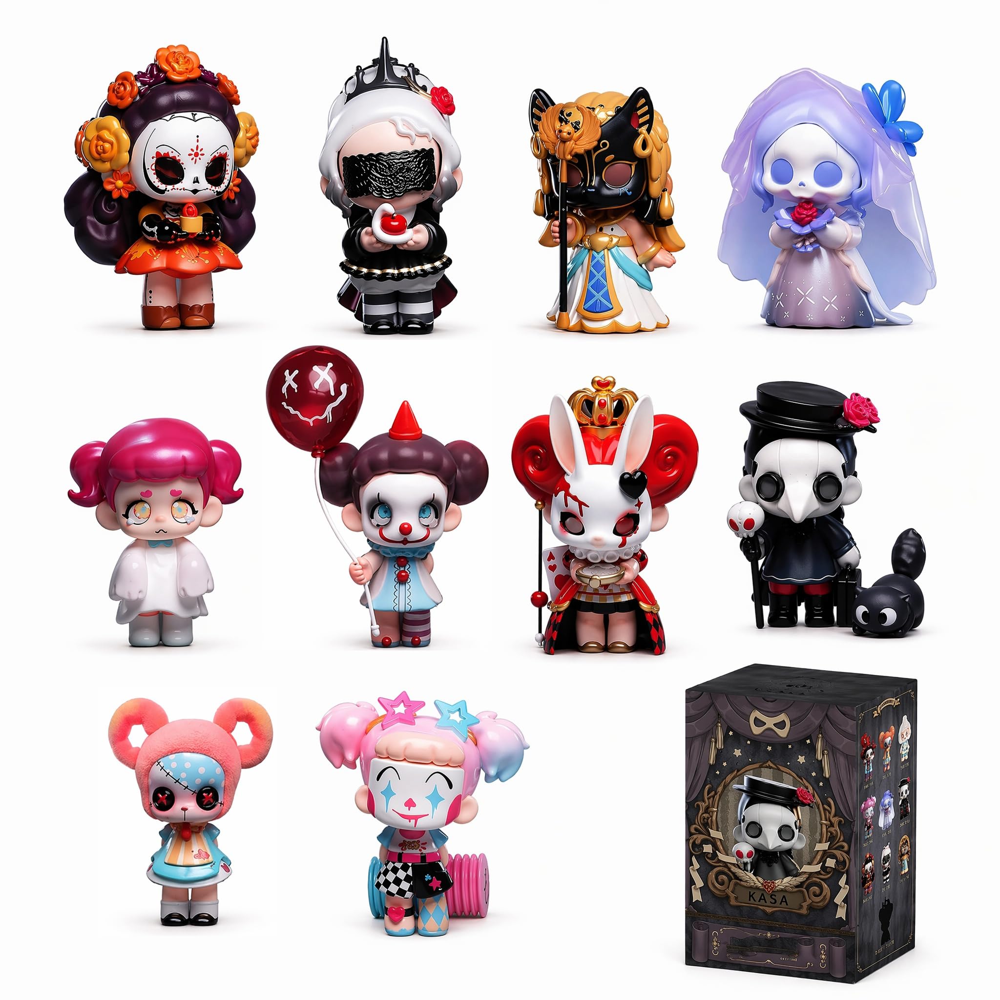 ROSACEAE Kasa I AM NOT A Baddie Series Figurines d'Halloween | Série Blindbox, figurine de collection