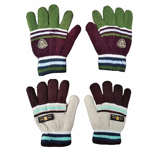 Cuckoos Kids Winter Warm Woolen Hand Gloves | winter Warm Hand Gloves for kids ( Pack of 2)