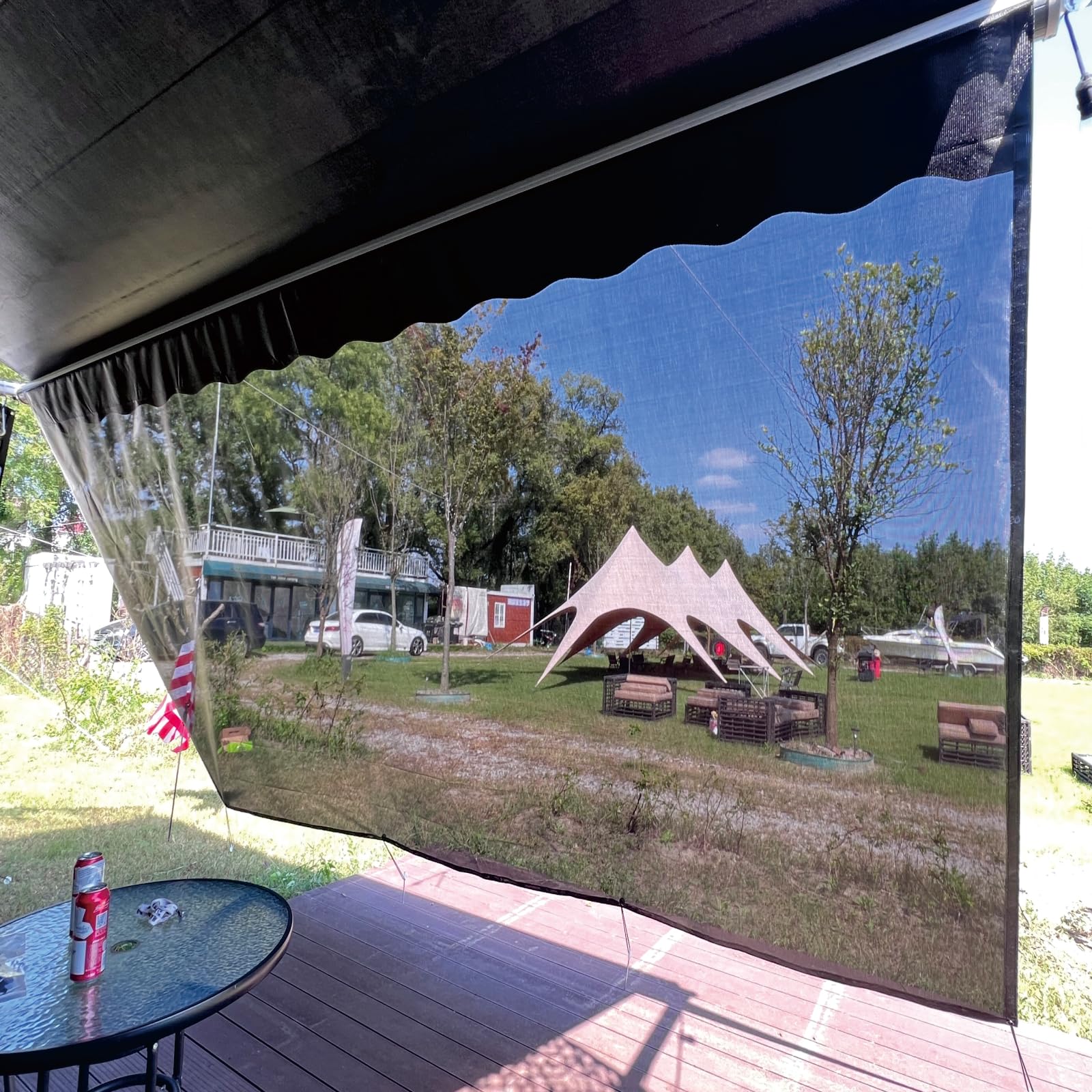Toldo para caravana de 8 x 20 pies 3 pulgadas, sin cremallera
