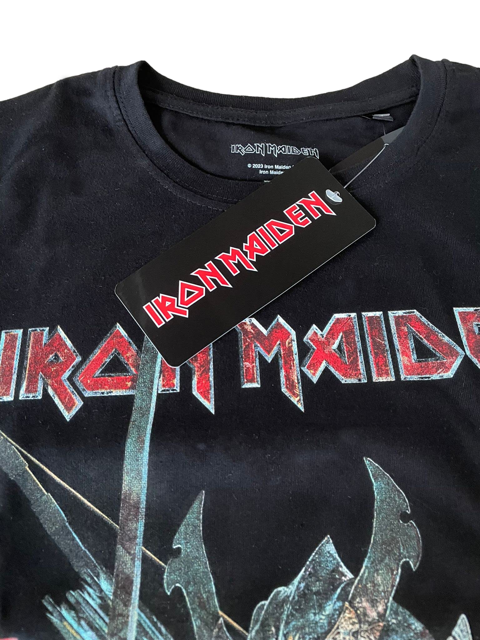 T-Shirt Iron Maiden Senjutsu T-shirt Rock Officiel Noir Band Heavy Metal Coton Unisexe Adulte Garçon.