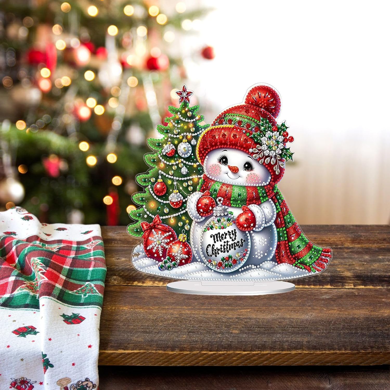 20 Pezzi Ornamenti Natalizi Per Pittura Con Diamanti - Kit 5D Con Portachiavi, Babbo Natale, Pupazzo Di Neve E Accessori