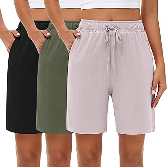 Neer 3 Pack Women's Bermuda Shorts, Jogger Yoga Sweat Walking Short - View #14