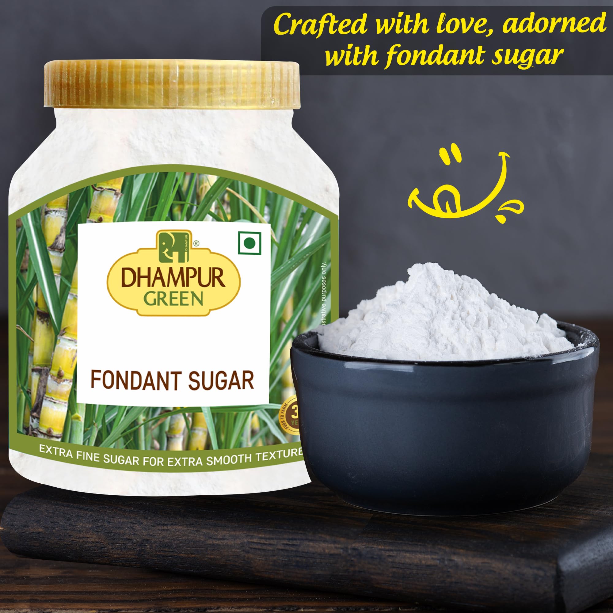 Dhampure Speciality Dhampurgreen Fondant Sugar,1.6Kg(800Gx2)|Baking Sugar|For Cake Pastry&Decoration - Image 4 thumbnail