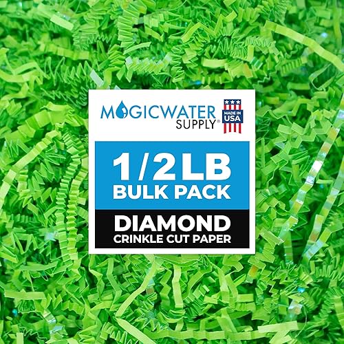 Miniatura 192 de MagicWater - Papel de corte arrugado para cestas de regalo, 1/2 libra, marfil claro, perfecto para relleno de papel triturado, relleno de cesta