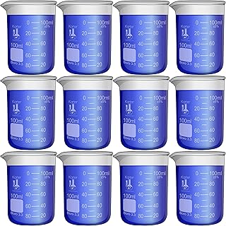 100ml Beaker, Low Form Griffin, Borosilicate 3.3 Glass, Graduated, Karter Scientific 213D24 (Pack of 12)