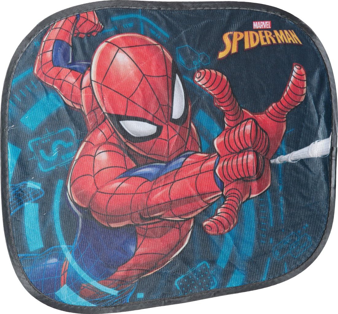 TataWay - Pare-Soleil Voiture Spiderman, Protection UV, Ventouse Fixation, Graphiques Marvel, 65x35 cm, Couleur Spiderman, Taille Unique, PVC/Polyester TataWay - Pare-Soleil Voiture Spiderman, Protection UV, Ventouse Fixation, Graphiques Marvel, 65x35 cm, Couleur Spiderman, Taille Unique, PVC/Polyester